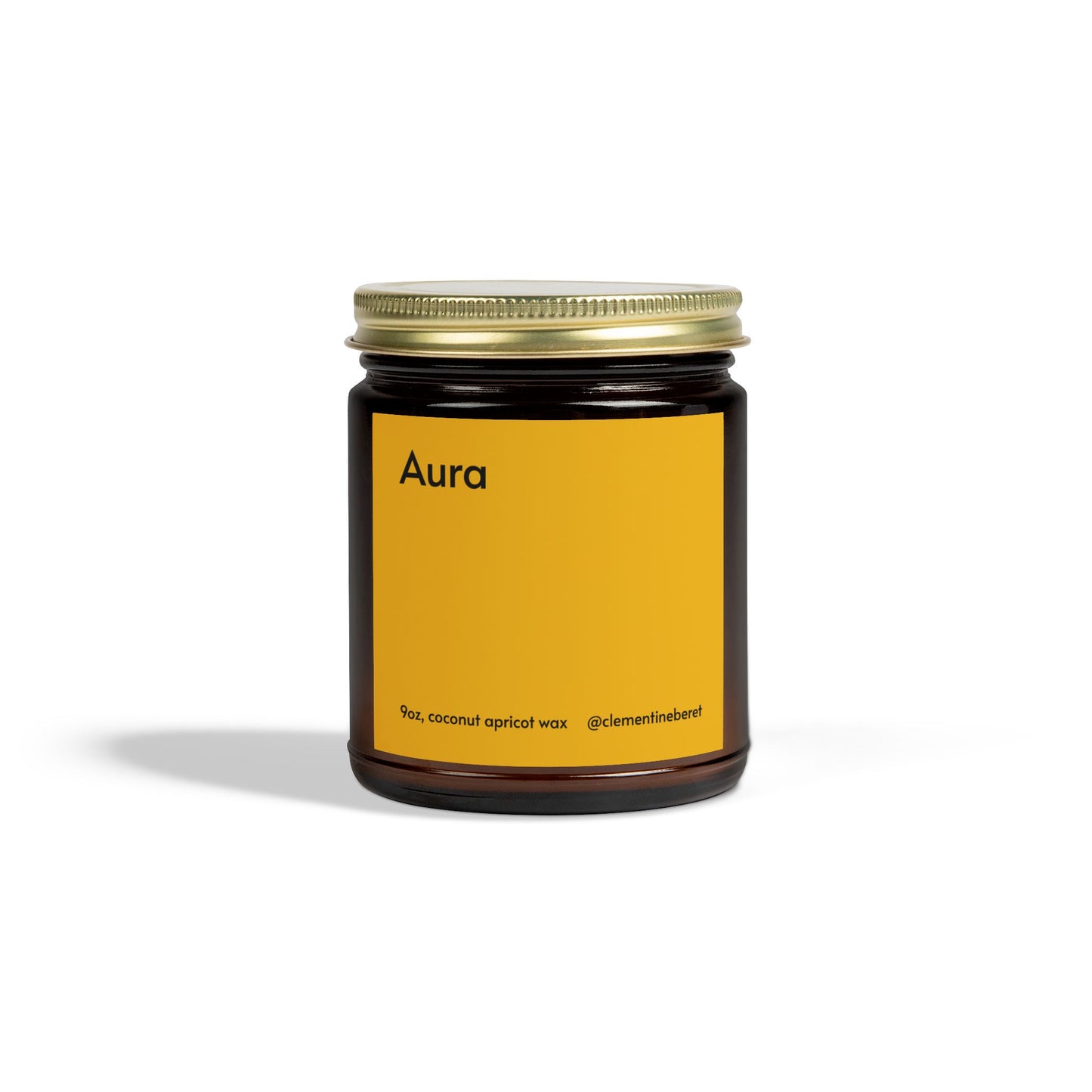 Aura Cashmere Musk Scented Coconut Apricot Wax Candle - 9oz