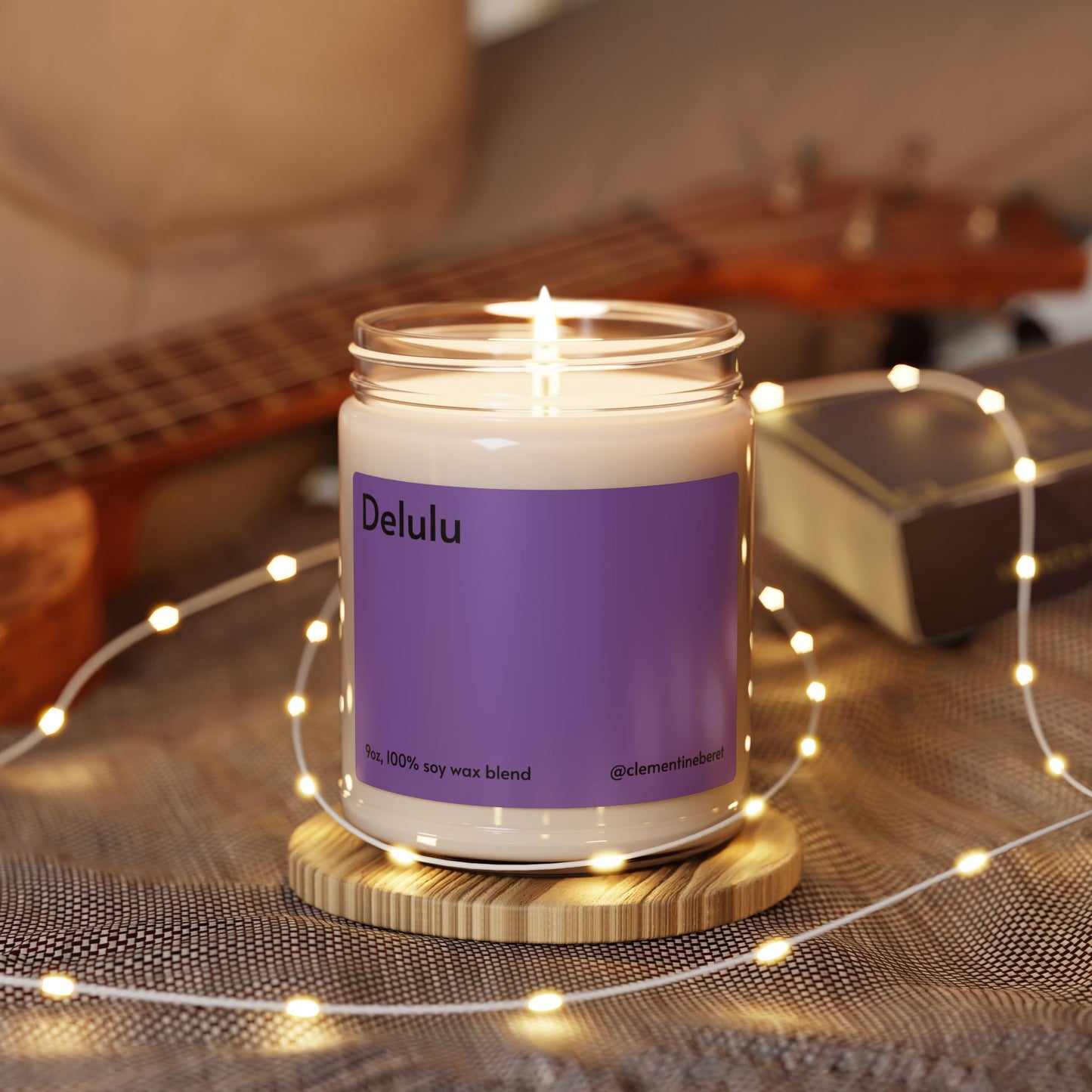 Delulu White Sage + Lavender Scented Soy Candle - 9oz