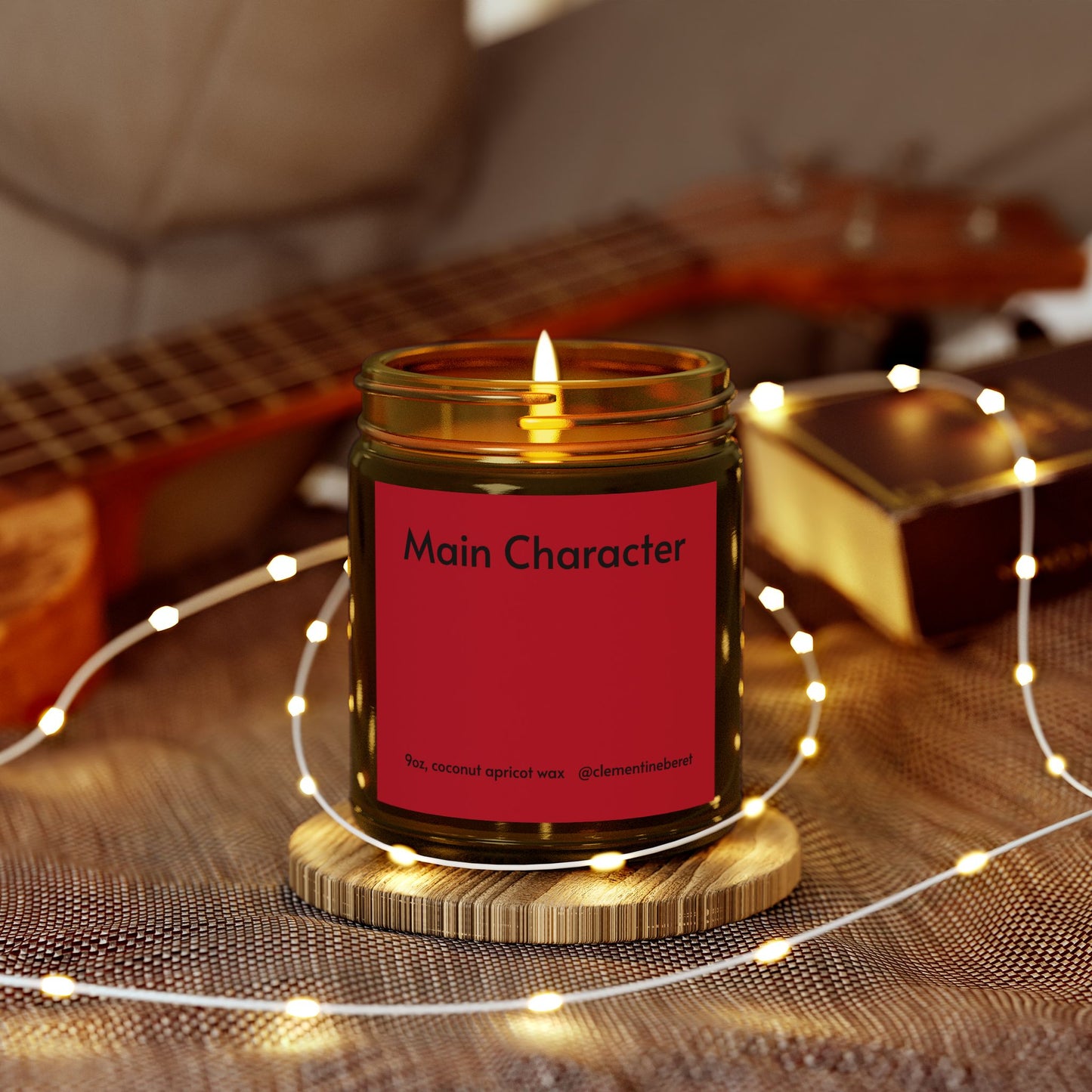 Main Character Cinnamon Chai Scented Coconut Apricot Wax Candle - 9oz