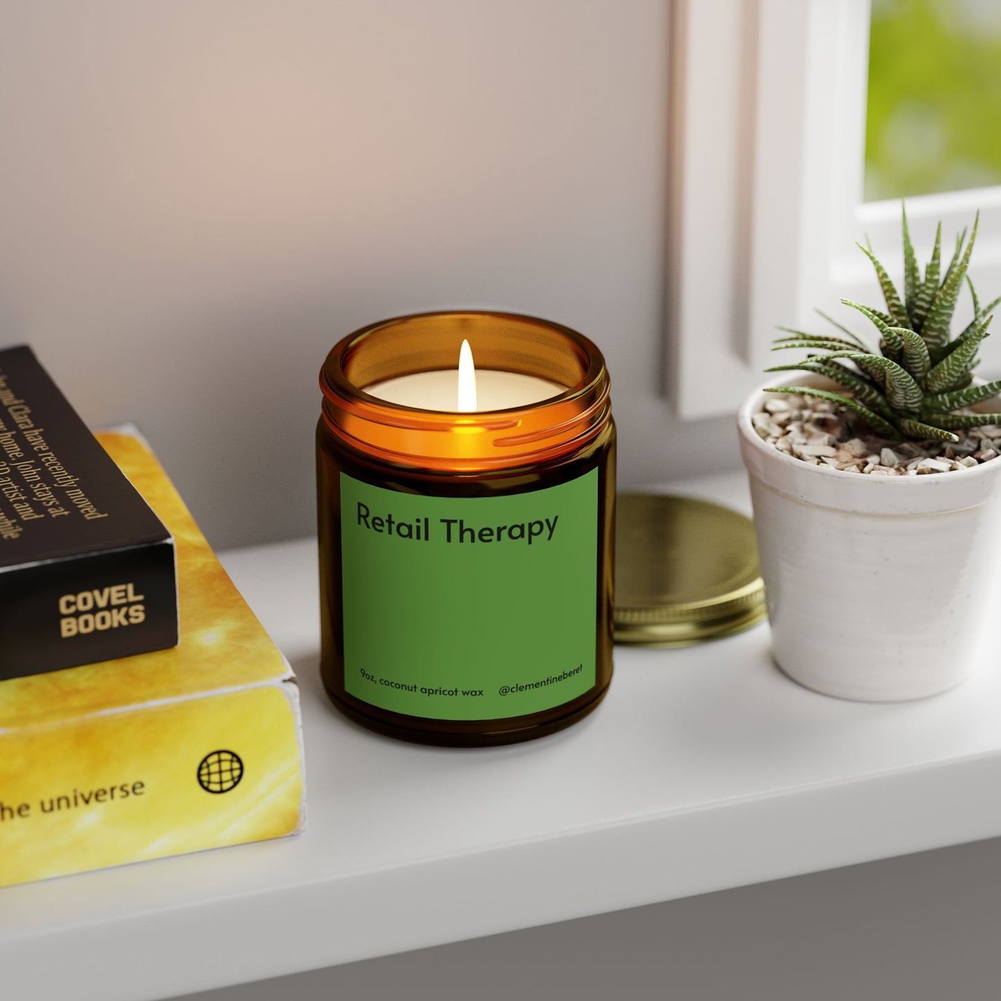 Retail Therapy Cashmere Musk Scented Coconut Apricot Wax Candle - 9oz