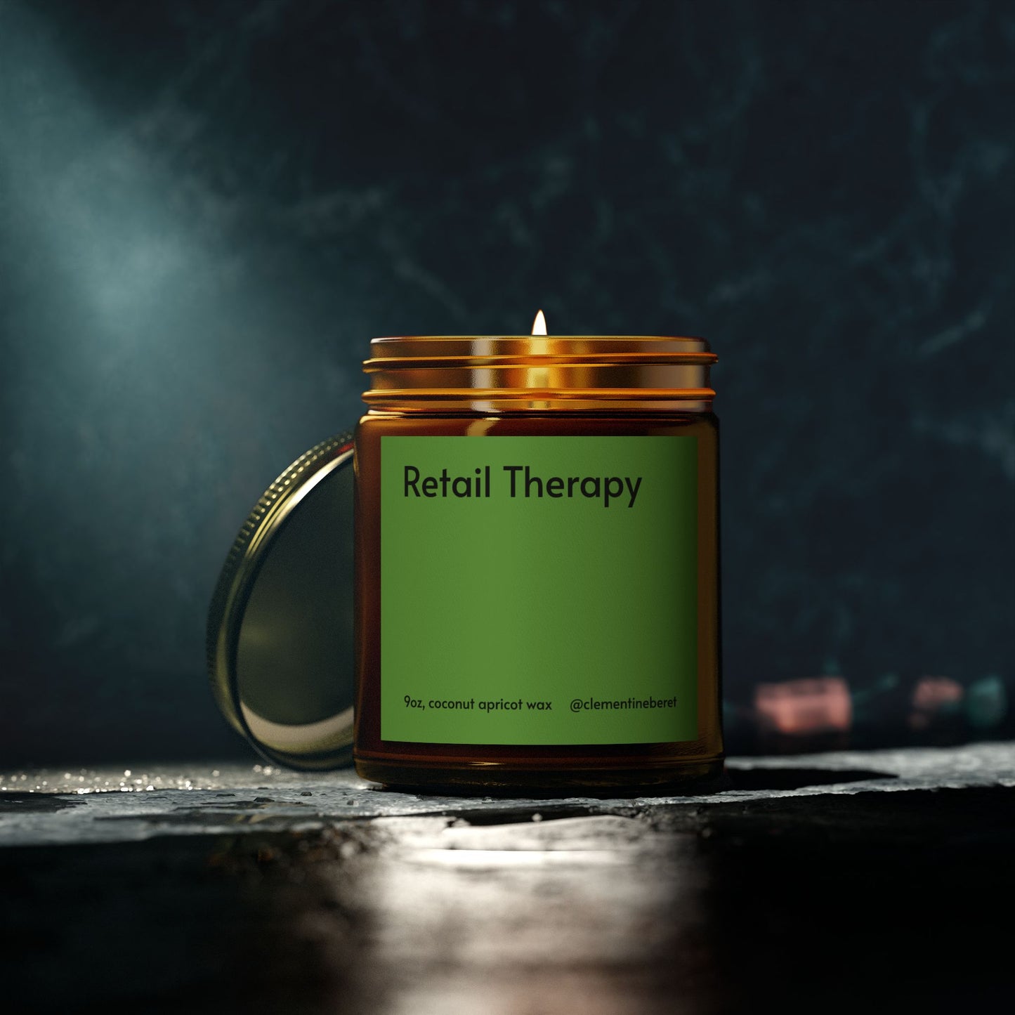 Retail Therapy Cashmere Musk Scented Coconut Apricot Wax Candle - 9oz