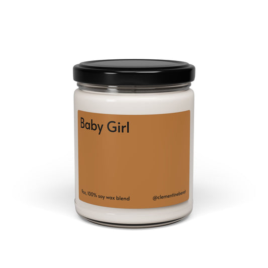 Baby Girl Coconut Cream + Cardamom Scented Soy Candle - 9oz