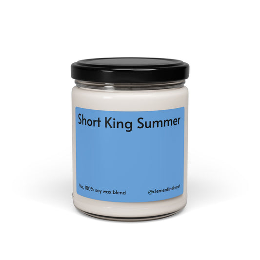 Short King Summer Clean Cotton Scented Soy Candle - 9oz