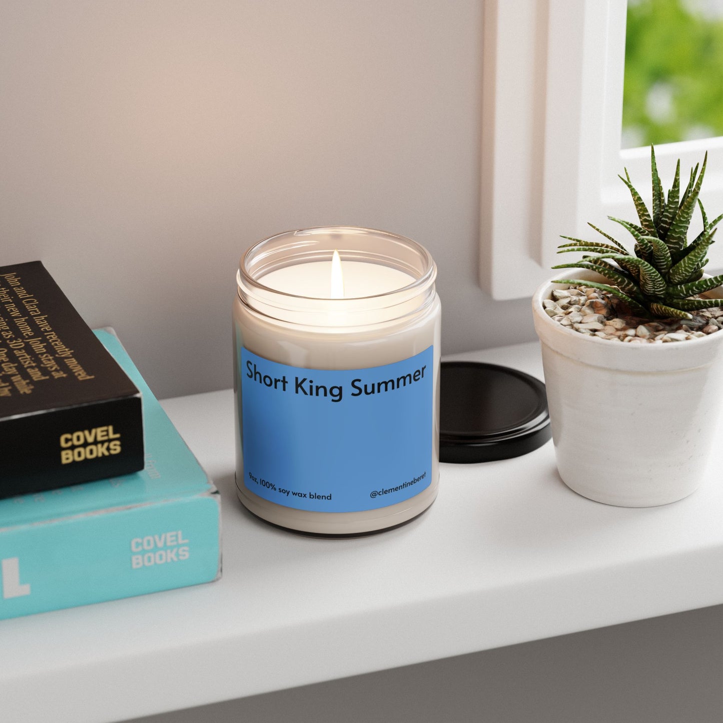 Short King Summer Clean Cotton Scented Soy Candle - 9oz