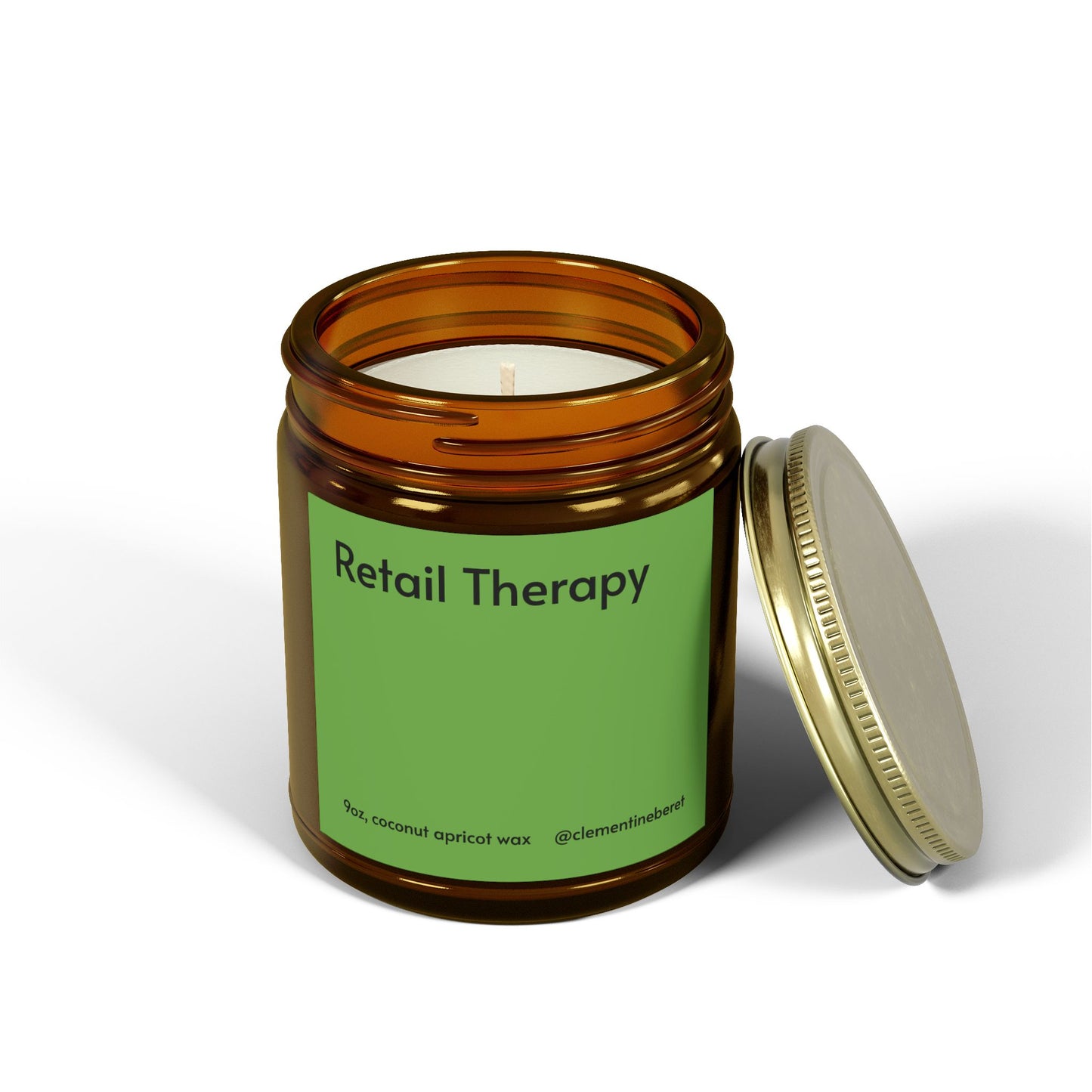 Retail Therapy Cashmere Musk Scented Coconut Apricot Wax Candle - 9oz