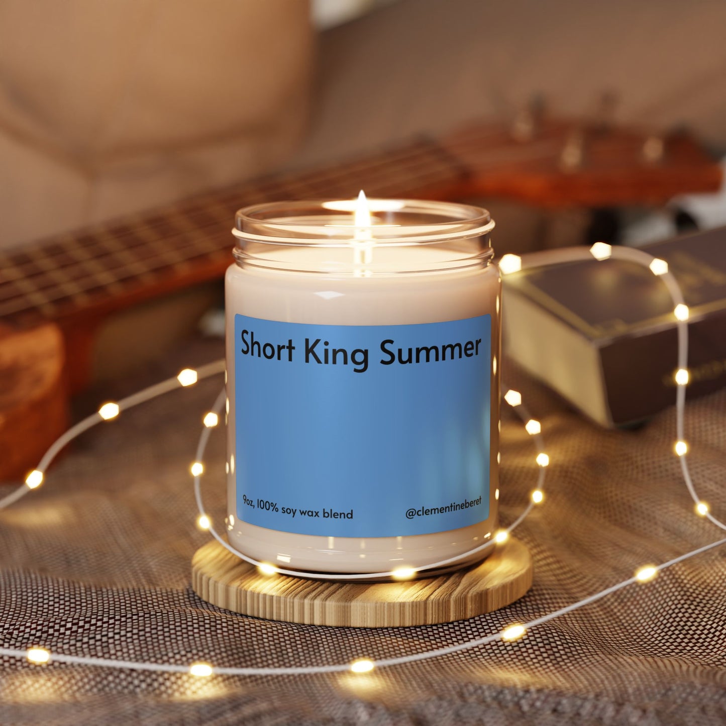 Short King Summer Clean Cotton Scented Soy Candle - 9oz